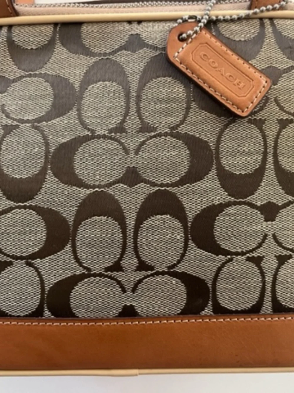 Rare Coach double zip satchel bag